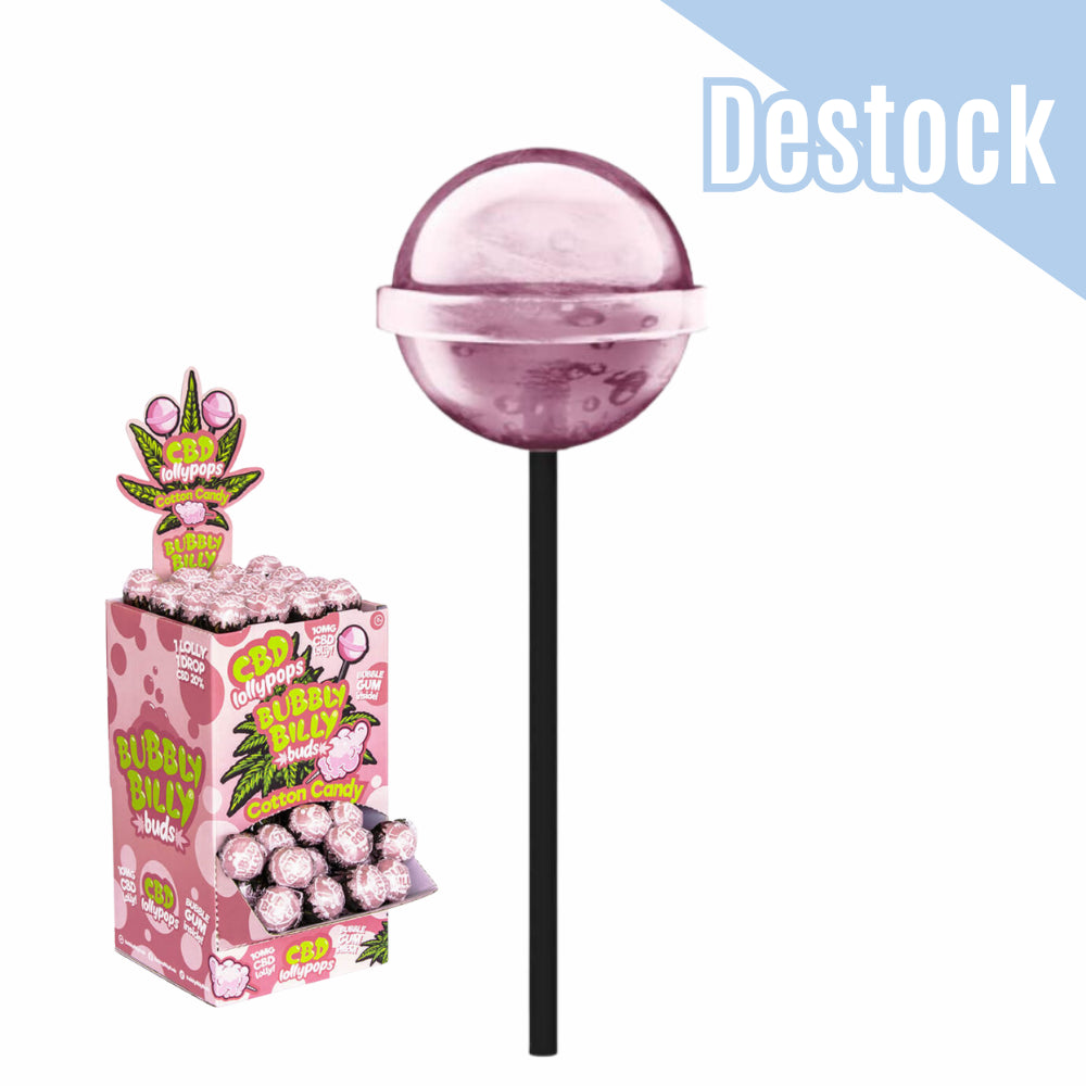 Bubbly Billy Buds Lollipops - COTTON CANDY 10MG CBD